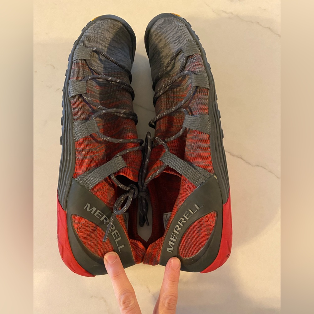Merrell Men’s 13 Turbulence Cherry Barefoot Outdoor Shoes Trail Water Vibram - Picture 8 of 13